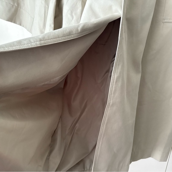 New women’s Zara Harvard University Tan Trench Coat cape button-down size M/L - Picture 11 of 16